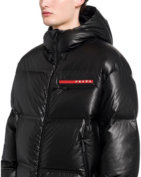 orange prada puffer jacket|prada puffer jacket men.